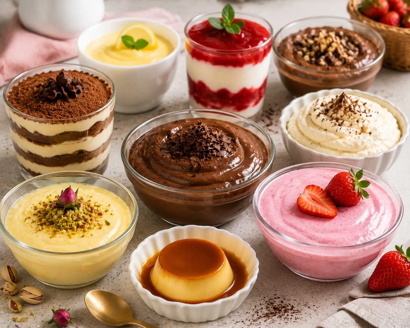 دسرهای پودری و آماده